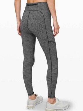 Lululemon Speed Up Tight 30" - Variegated Knit Black Heathered Black